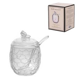 Acucareiro de Vidro com Colher Bee Incolor 230ml Hauskraft - 6