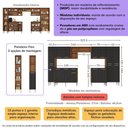 Ver imagem 3 de Armário Cozinha Modulada Completa 329,5cm Pequim Top Multimóveis Mp3767 Madeirado/preto
