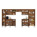 Ver imagem 5 de Armário Cozinha Modulada Completa 329,5cm Pequim Top Multimóveis Mp3767 Madeirado/preto