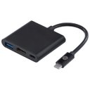 Ver imagem 2 de ADAPTADOR HUB USB TIPO C X USB TIPO C, HDMI 4K, USB 3.0, 5GBPS 20CM - HCHUC-20