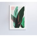 Ver imagem 1 de Quadro Pintura Folha Verde 80x120 Cm Vidro Impresso