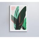 Ver imagem 4 de Quadro Pintura Folha Verde 80x120 Cm Vidro Impresso