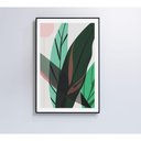 Ver imagem 5 de Quadro Pintura Folha Verde 80x120 Cm Vidro Impresso