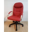 Ver imagem 2 de Cadeira de Escritório Presidente Day Vermelha Base Preta Giratória