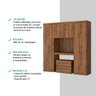 Guarda-Roupa Casal 6 Portas com Gaveteiro Porto Móveis Carraro - 5
