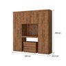 Guarda-Roupa Casal 6 Portas com Gaveteiro Porto Móveis Carraro - 4