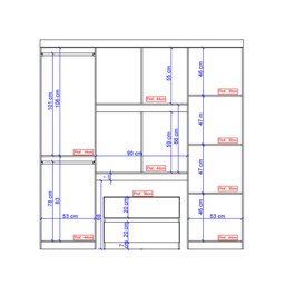 Guarda-Roupa Casal 6 Portas com Gaveteiro Porto Móveis Carraro - 9