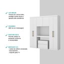 Ver imagem 3 de Guarda-Roupa Casal 6 Portas com Gaveteiro Porto Móveis Carraro