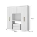 Ver imagem 2 de Guarda-Roupa Casal 6 Portas com Gaveteiro Porto Móveis Carraro