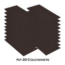 Ver imagem 3 de Kit 20 Colchonete Ginastica Academia Creche Yoga Fitness 95X59X3 Courino Marrom - D A DECOR