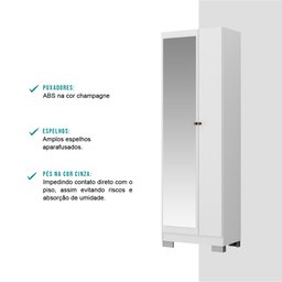 Sapateira 2 Portas com Espelho Carraro - 3
