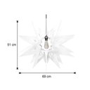 Ver imagem 6 de Lustre Pendente Para Sala Pé direito Duplo Trio Star Branco