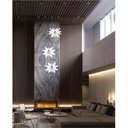 Ver imagem 2 de Lustre Pendente Para Sala Pé direito Duplo Trio Star Branco