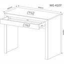 Ver imagem 3 de Conjunto de Escritório com Escrivaninha 02 pç CJ43018-013 Tecno Móbili - Branco