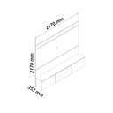 Ver imagem 4 de Home para TV 217 Luminare LED Reflecta 100% MDF Off White - Gelius
