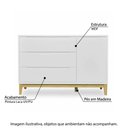 Ver imagem 2 de Cômoda Infantil Retrô Amor Perfeito com 1 Porta - Branco/Natural