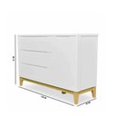 Ver imagem 4 de Cômoda Infantil Retrô Amor Perfeito com 1 Porta - Branco/Natural