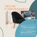 Ver imagem 3 de Kit 02 Poltrona Cadeira para Sala Orgânica Curva Redonda Confortável Reforçada Recepção Suede Preto