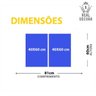 Conjunto Kit 2 Quadros Decorativos Sala Quarto Abstrato Azul e Cinza Hematita Grande - 2