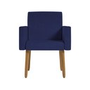 Ver imagem 4 de Kit 2 Poltronas Decorativa Sala Nina com Puff Balaqui Decor Cor:azul Marinho