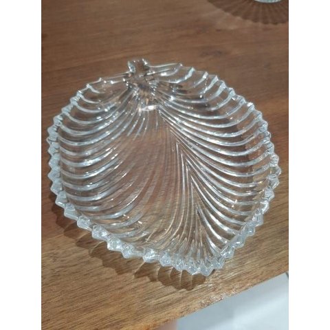 Prato de Cristal Decorativo Leaf Lyor
