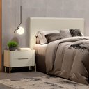 Ver imagem 5 de Conjunto Cabeceira e 1 Mesa de Cabeceira 164cm Casal Mdf Cor:luna com Dourado