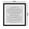 Quadro Decorativo I Coríntios 13 4-7 Inglês - Versículo - 50cm x 50cm - Moldura Preta e Acrílico - 3
