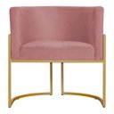 Ver imagem 6 de Poltrona Decorativa Sala de Estar Luana Base Gold Suede