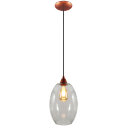 Pendente Moderno Barril Extra Grande Multi Ambientes:cobre/cobre C/transparente/110/220 - 1