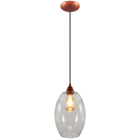 Pendente Moderno Barril Extra Grande Multi Ambientes:cobre/cobre C/transparente/110/220