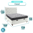 Ver imagem 3 de Kit Cama Box Bau + Cabeceira + Colchão Casal D33 - Iso100 - Ortobom