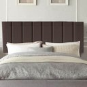 Ver imagem 2 de Cabeceira Estofada Cama Solteiro 90 Cm Mavie Suede Marrom