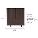 Ver imagem 3 de Cabeceira Estofada Cama Solteiro 90 Cm Mavie Suede Marrom