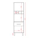Ver imagem 5 de Armário Paneleiro Vitória para Cozinha 4 Portas 1 Gaveta Moblis: Savana Off White