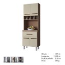 Ver mais imagens de Armário Paneleiro Vitória para Cozinha 4 Portas 1 Gaveta Moblis: Savana Off White
