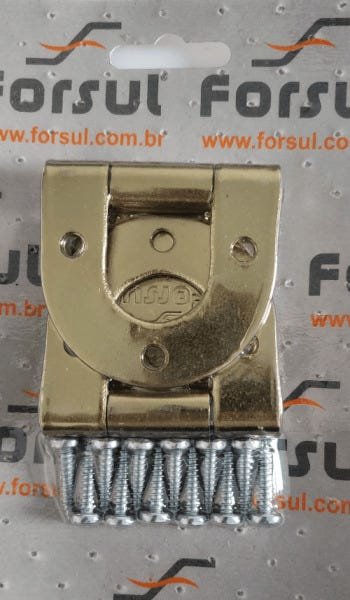 Kit Dobradiça Borboleta N-1 10cm Portão Porta Forsul Dourado