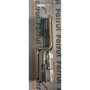 2 Kits Suporte De Tranca Aberto Forsul (2 Suportes + Parafusos) Dourado