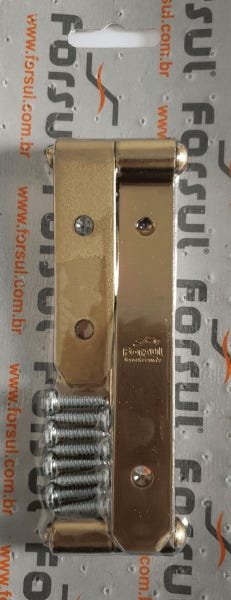 Kit Dobradiça Parafusar N-1 20cm 1 Haste Portão Porteira Dourado