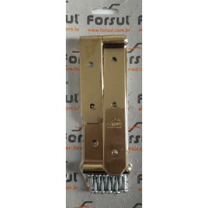 Kit Dobradiça Parafusar N-2 25cm 1 Haste Portão Porteira Dourado