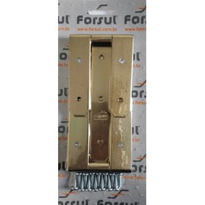 Kit Dobradiça Parafusar N-2 25cm 2 Hastes Portão Porteira Dourado