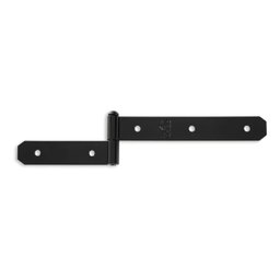 Kit Dobradiça Parafusar N-2 25cm 1 Haste Portão Porteira Preto - 2