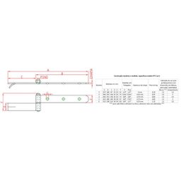Kit Dobradiça Chumbar N-2 25cm 1 Haste Porta Portão Preto - 3