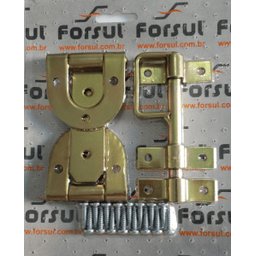 Kit para Portão N-4 Forsul (dobradiça Ferradura+ferrolho) Dourado - 1