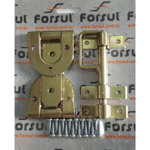 Kit para Portão N-4 Forsul (dobradiça Ferradura+ferrolho) Dourado