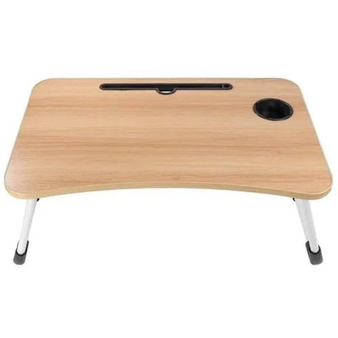 Mesa Suporte para Notebook Mdf Multiuso Dobrável Cama Sofá:marrom