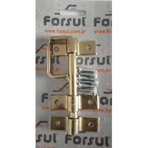 2 Kits Ferrolho Tranca Trinco com Alça 10cm N-1 Forsul Dourado