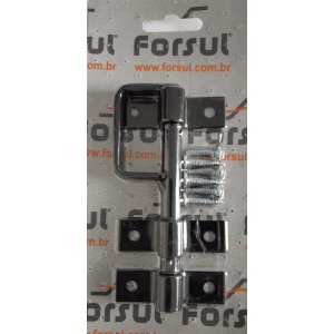 2 Kits Ferrolho Tranca Trinco Com Alça 10cm N-1 Forsul Preto