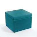 Ver imagem 4 de Kit Poltrona Namoradeira e 2 Poltronas Vega com Puff Quasar Suede Azul Turquesa Aradecor