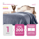 Ver imagem 4 de Manta Cobertor Casal Luster Canelada 180x220cm Microfibra Super Macio Premium
