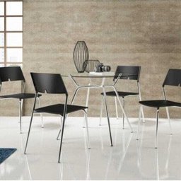 Mesa com Tampo de Vidro Line 1527 (Não Acompanha Cadeiras) Carraro - 2